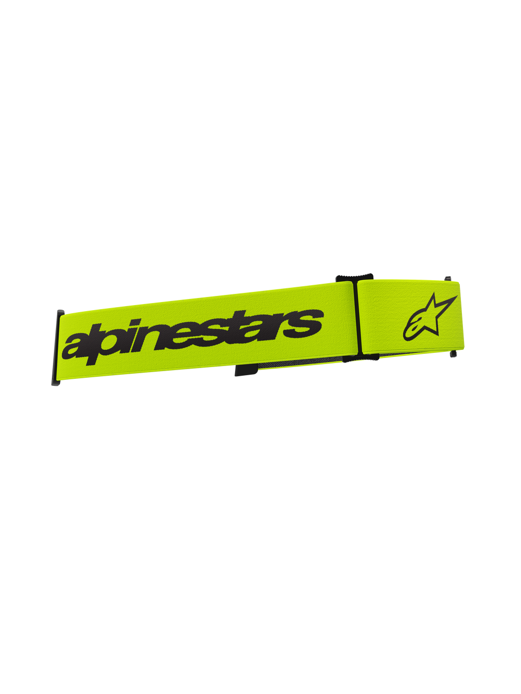 Alpinestars Supertech Goggles Strap, Motocross Goggle Accessory, Yellow Fluo and Black, featuring black Alpinestars wordmark and star logo, replacement strap for off-road goggles