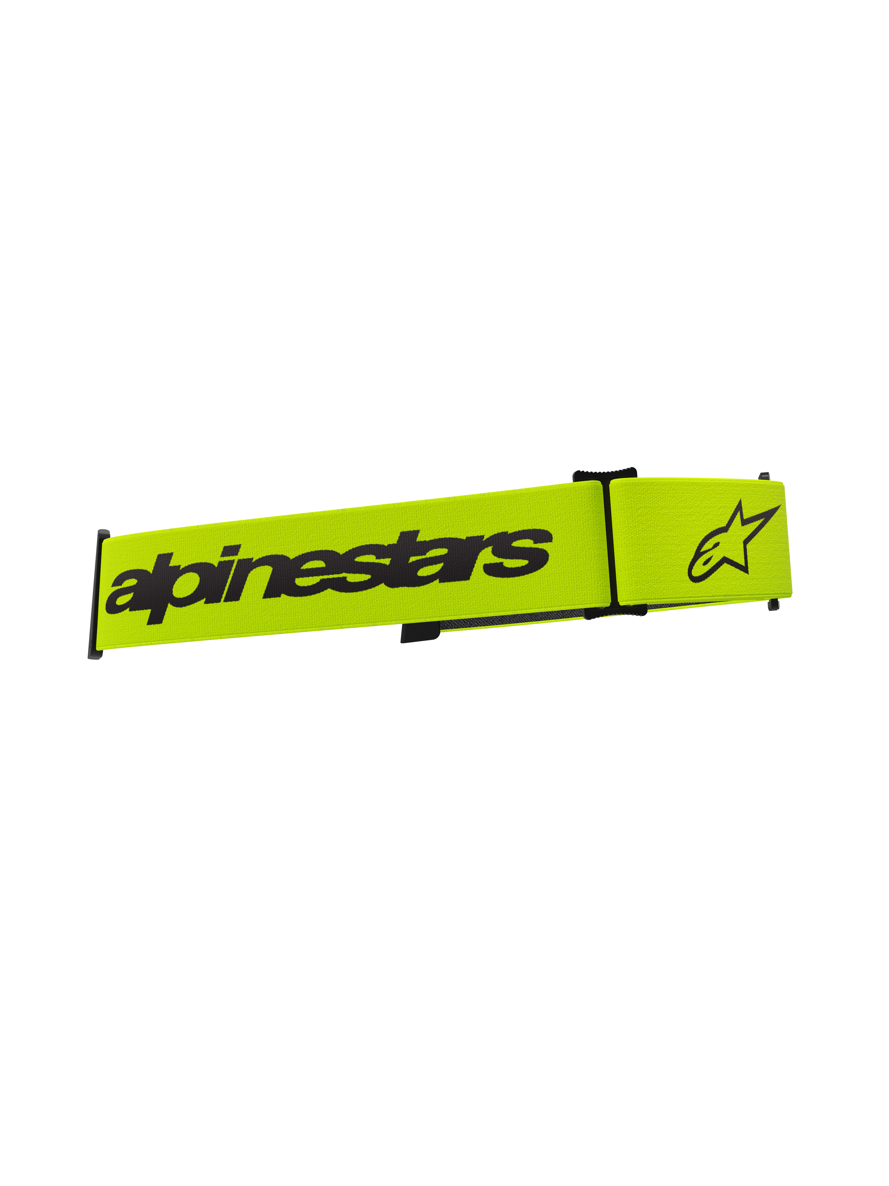 Alpinestars Supertech Goggles Strap, Motocross Goggle Accessory, Yellow Fluo and Black, featuring black Alpinestars wordmark and star logo, replacement strap for off-road goggles