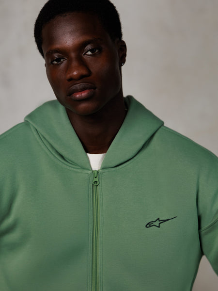Essentials Ageless Zip Hoodie - Green Sportswear Hoodie | Alpinestars®