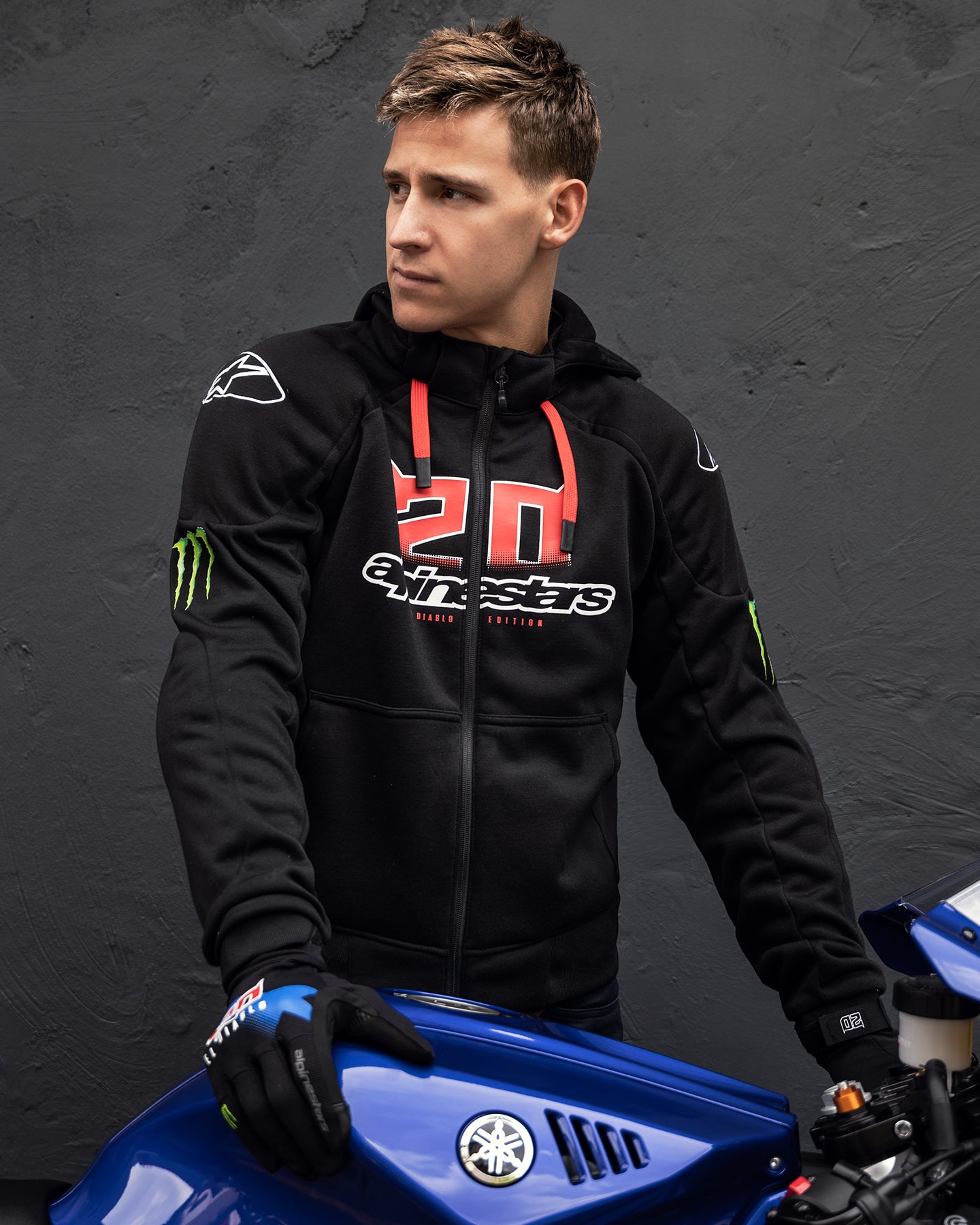 FQ20 Chrome Ignition Monster - Black Motorcycle Jacket | Alpinestars®