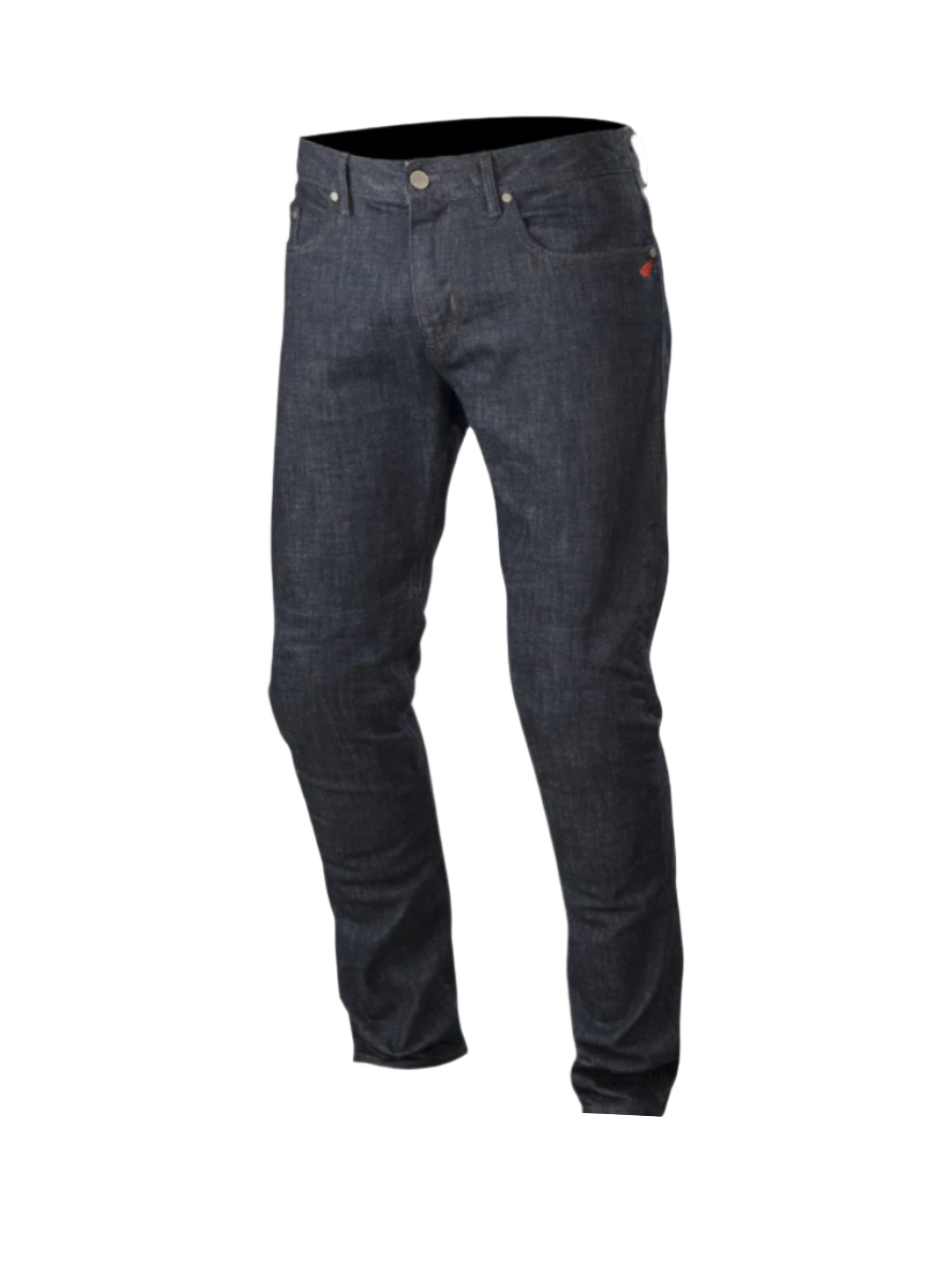 Alpinestars Copper Denim Pants, men's dark blue urban motorcycle riding jeans with straight fit and aramid fiber protection.