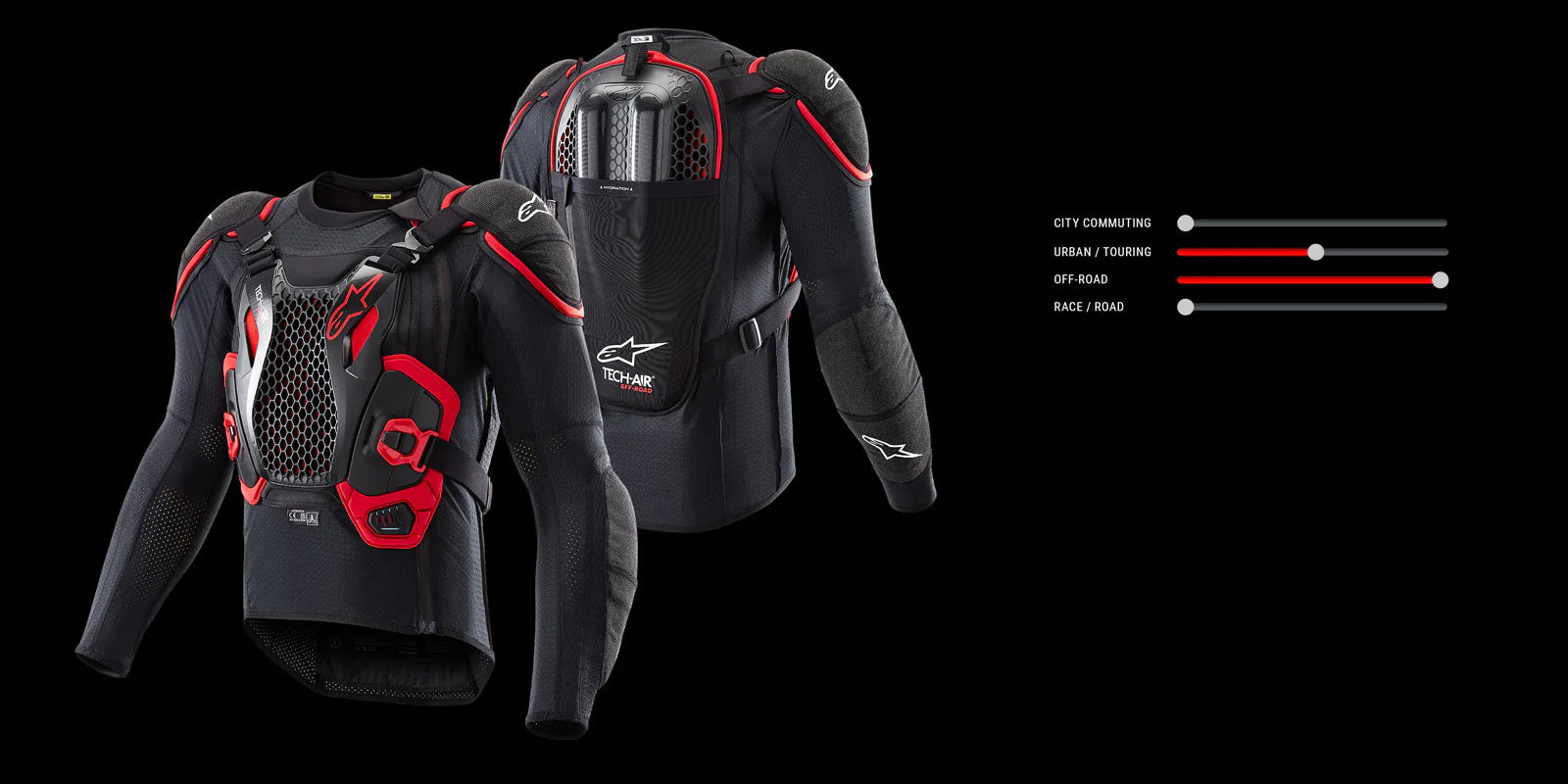 Tech Air Off Road System - Black Motorcycle Protection System