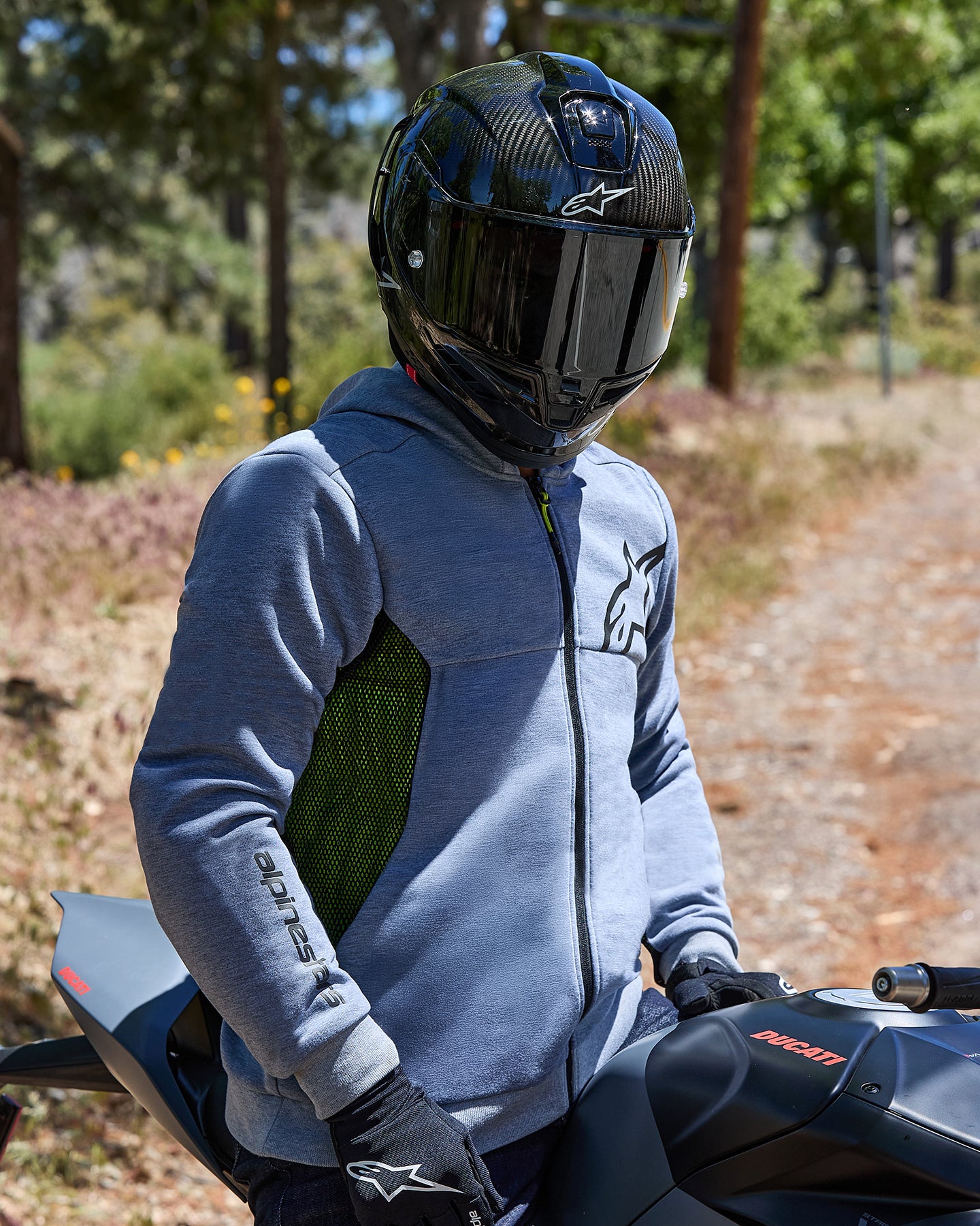 Chrome Air Sport Hoodie - Gray Motorcycle Jacket | Alpinestars®