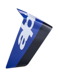 Alpinestars Supertech R10 Arius Race Spoiler, Motorcycle Helmet Aerodynamic Accessory, Blue and Black with White Branding, Glossy Finish, Sharp Angular Design